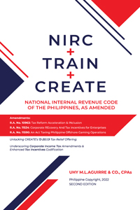 NIRC + TRAIN + CREATE National Internal Revenue Code of the Philippines, as amended