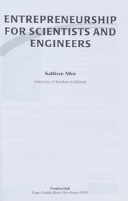 Entrepreneurship for scientists and engineers