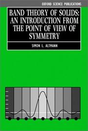 Band theory of solids an introduction from the point of view of symmetry