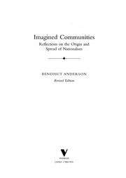 Imagined communities reflections on the origin and spread of nationalism