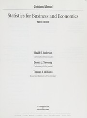 Statistics for business and economics.