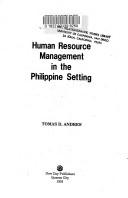 Human resource management in the Philippine setting