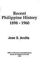 Recent Philippine history 1898-1960