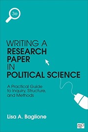 Writing a research paper in political science a practical guide to inquiry, structure, and methods