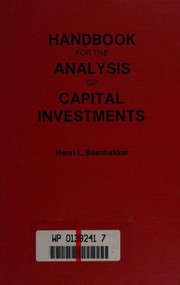 Handbook for the analysis of capital investments