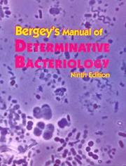 Bergey's manual of determinative bacteriology.