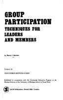 Group participation techniques for leaders and members