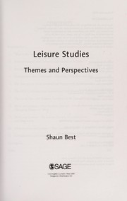 Leisure studies themes and perspectives
