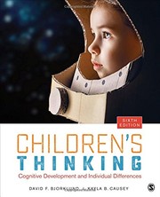 Children's thinking cognitive development and individual differences