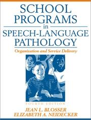 School programs in speech-language pathology organization and service delivery