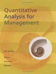 Quantitative analysis for management
