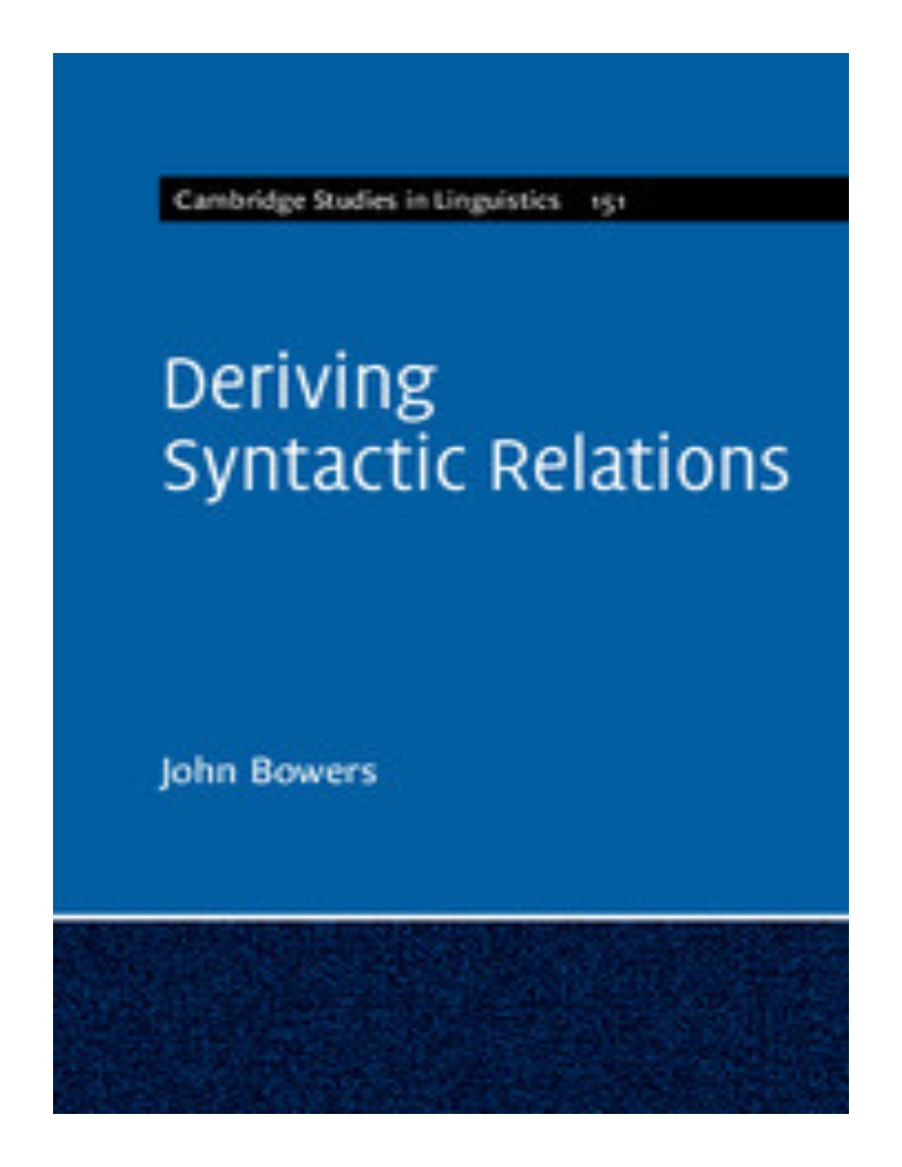 Deriving syntactic relations
