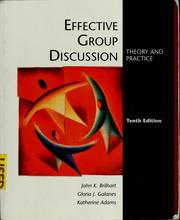 Effective group discussion theory and practice