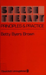 Speech therapy principles and practice