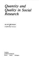 Quantity and quality in social research
