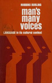Man's many voices language in its cultural context