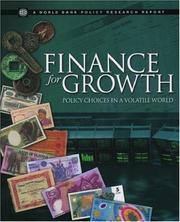Finance for growth policy choices in a volatile world