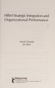 HRM strategic integration and organizational performance