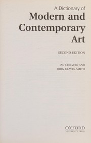 A dictionary of modern and contemporary art