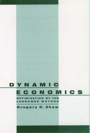 Dynamic economics optimization by the Lagrange method