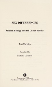 Sex differences modern biology and the unisex fallacy