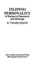 Filipino personality a review of research and writings
