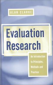 Evaluation research an introduction to principles, methods, and practice