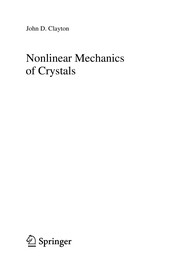 Nonlinear mechanics of crystals