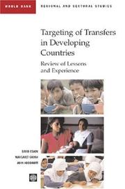 Targeting of transfers in developing countries review of lessons and experience
