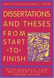 Dissertations and theses from start-to- finish psychology and related fields