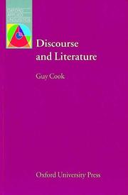 Discourse and literature the interplay of form and mind