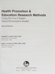 Health promotion & education research methods using the five-chapter thesis/dissertation model