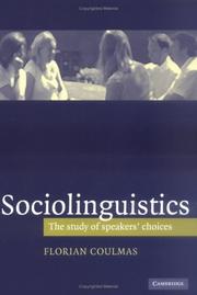 Sociolinguistics the study of speakers' choices
