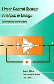 Linear control system analysis and design conventional and modern