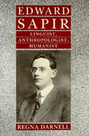 Edward Sapir linguist, anthropologist, humanist