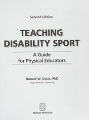 Teaching disability sport a guide for physical educators
