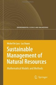 Sustainable management of natural resources mathematical models and models