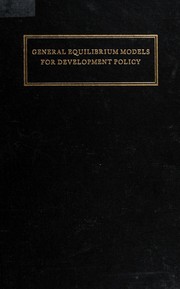General equilibrium models for development policy