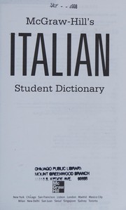 Mcgraw-Hill's Italian student dictionary