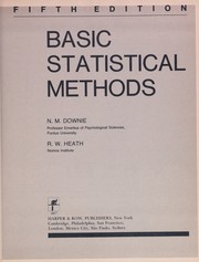 Basic statistical methods