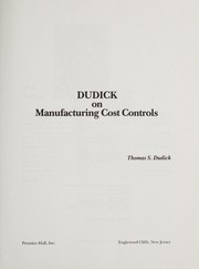 Dudick on manufacturing cost controls