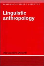 Linguistic anthropology