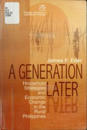 A generation later household strategies and economic change in the rural Philippines