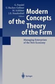 Modern concepts of the theory of the firm managing enterprises of the new economy