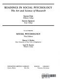 Readings in social psychology the art and science of research