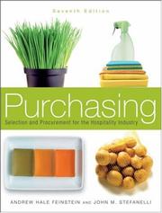 Purchasing selection and procurement for the hospitality industry