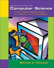 Foundations of computer science from data manipulation to theory of computation