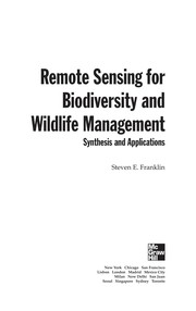 Remote sensing for biodiversity and wildlife management synthesis and applications