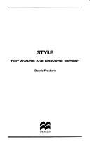 Style text analysis and linguistic criticism