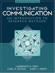 Investigating communication an introduction to research methods
